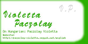 violetta paczolay business card
